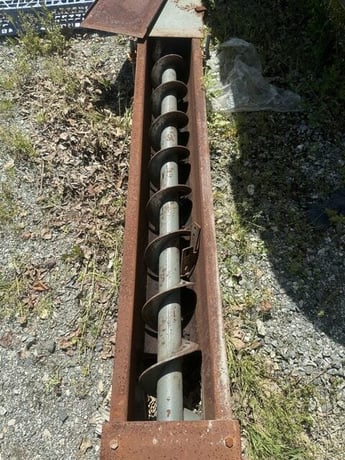 6" diameter x 20' long, Carbon steel screw conveyor, no drives, flat covers - Image 6