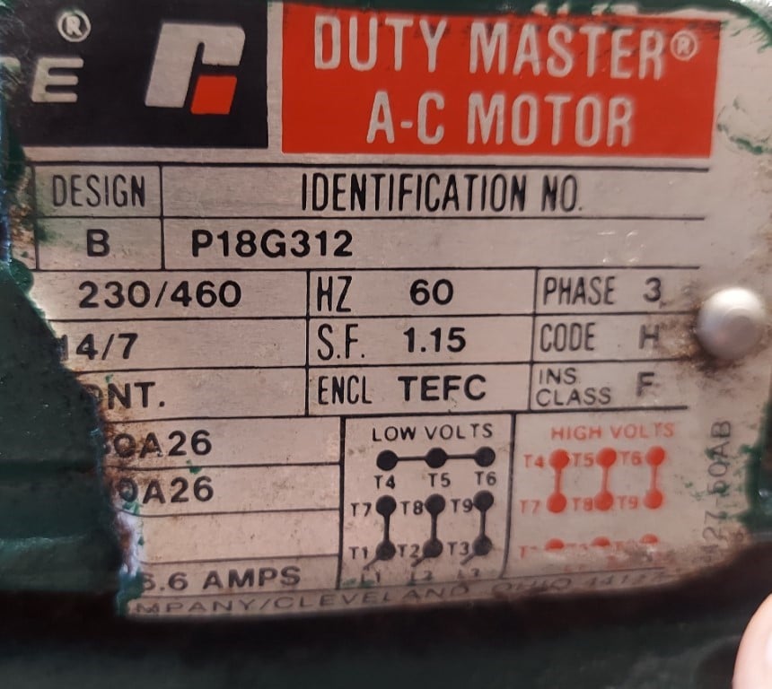 Illinois Blower #9MH, material handling fan, Stainless steel air stream contact parts, 10 HP - Image 7