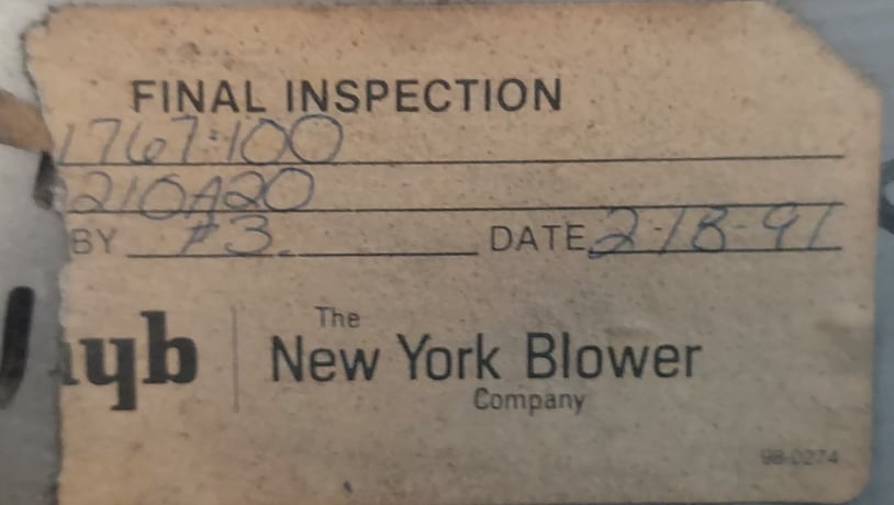 New York Blower size 2210A20, pressure blower wheel, w3heel only, unused surplus - Image 5