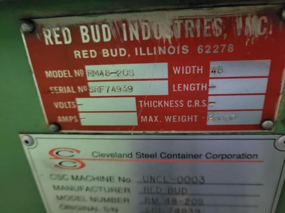 48" RBI #RM48-20S, Automatic Feed Dahlstrom Cut-To-Length line, 20000 lb., 16"-20" Coil I.D., 20" x 24" Coil - Image 6