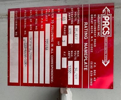 1200 Amp, SQUARE D, No. FLUARC SF6, 34500 Volts, CAT. #FCO3121532 - Image 2