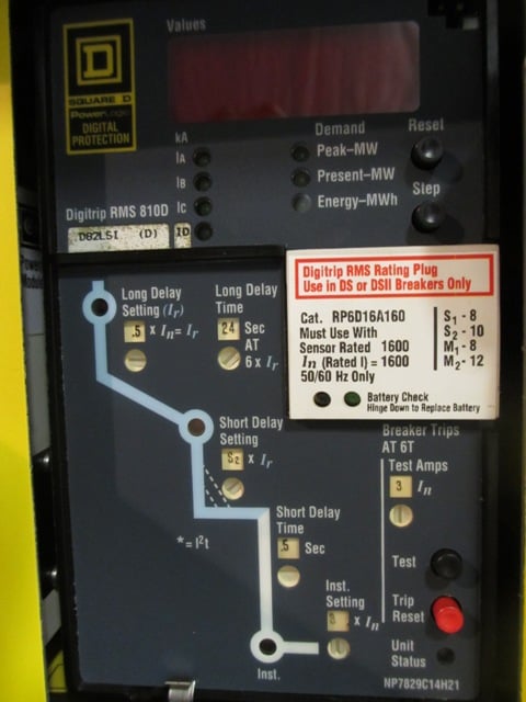 1600 Amp, SQUARE D, DSII-616, 480 Volts, manually operated, drawout, RMS-810D LSI - Image 3