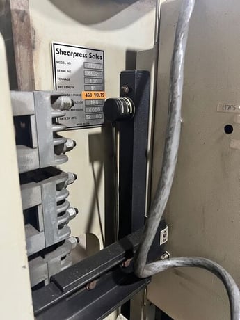 130 Ton, Accurpress #713010, Hydraulic CNC Press Brake, 10' overall, 100" between housing, powered adj, 8" - Image 8