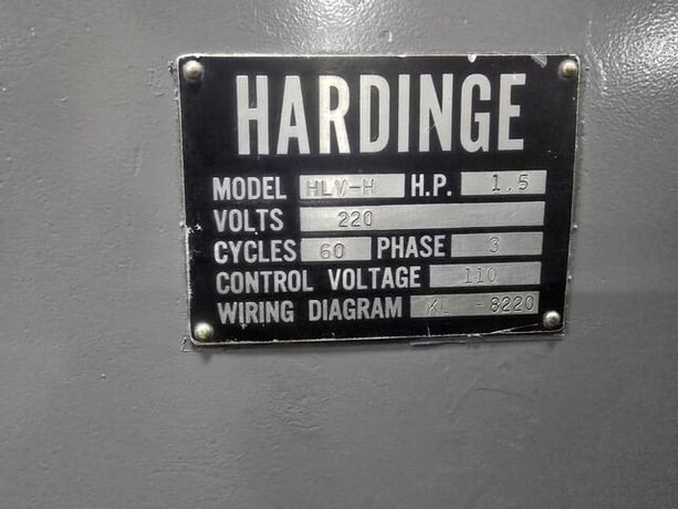 11" x 20" Hardinge #HLV-H, precision toolroom lathe, 6" 3-jaw chuck, 1.25" bore, 1.5 HP, 3000 RPM, tailstock - Image 10