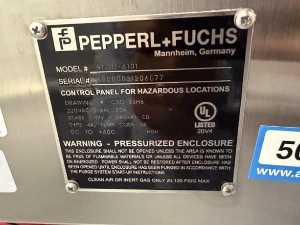 200 gallon Pepper+Fuchs, Stainless steel mix tank with purge system, 36" dia. x 48" straight side - Image 2
