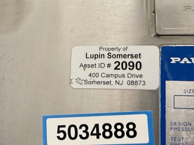 320 gallon Paul Mueller, Stainless steel jacketed tank, 50 psi, dished top & bottom, 1988 - Image 4