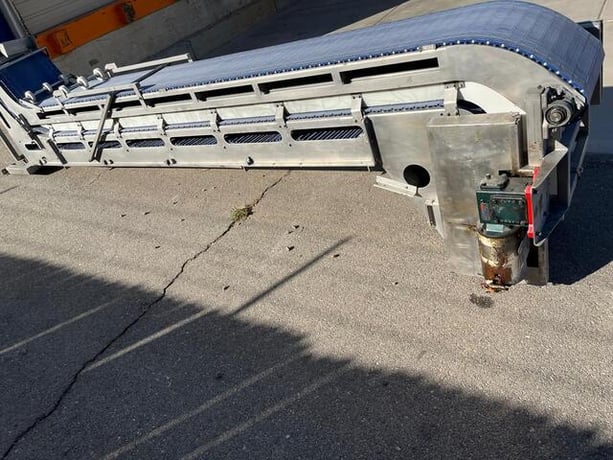 18.5" wide x 6.5' long, Incline conveyor, Stainless steel built, modular plastic belting, 16' incline - Image 4