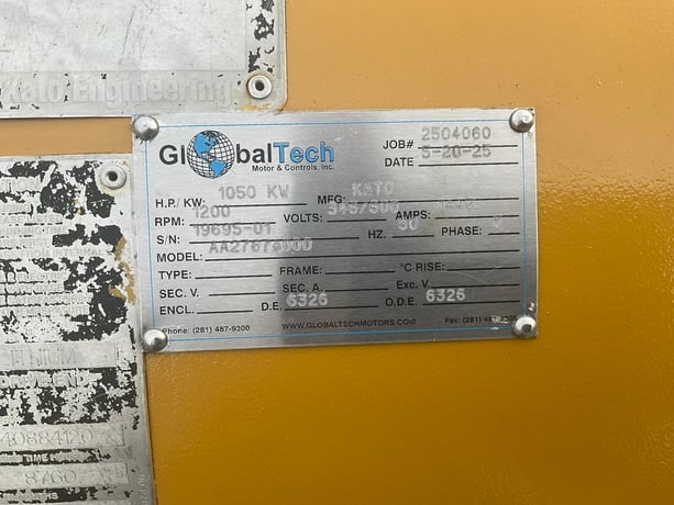 1050 KW, 1200 RPM, Kato #AA27674000, generator end, 346/600 Volts, 3-phase, rblt. - Image 7