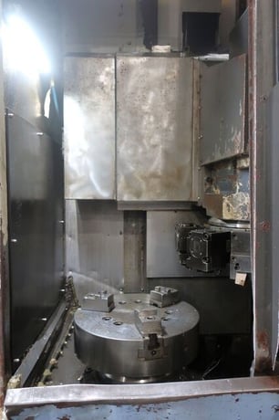 19.5" Daewoo Doosan #V400M, 3-Axis CNC vertical lathe with live tooling, single turret, 12" chuck, 2012 - Image 4