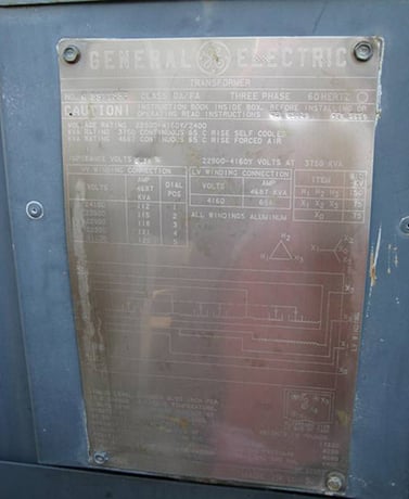 3750/4687 kVA, 22900 Delta Primary, 4160/2400 WYE Secondary, General Electric Substation - Image 4