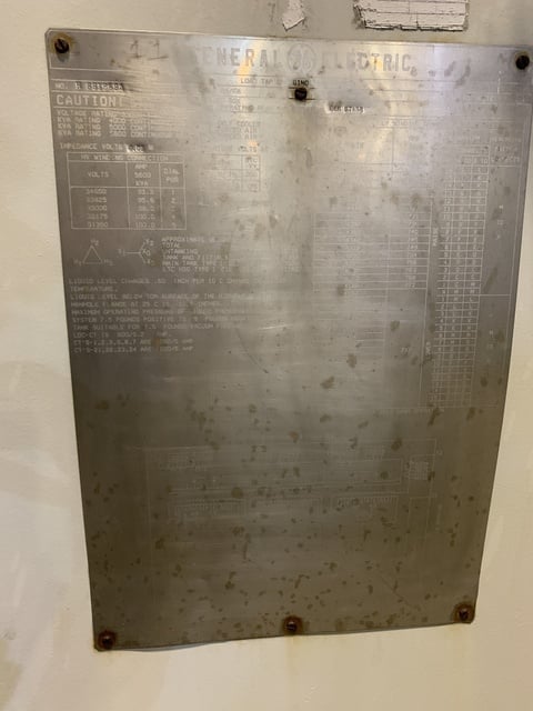 4000/5000/5600 kVA, 33000 Delta Primary, 4160/2400 WYE Secondary, General Electric, LTC Substation - Image 1