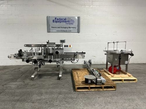 Accutek #AVF-10, Bottle Liquid Filling Line, 10-Head, 100 bottles/min., 42" diameter Feed Table, 15" - Image 2