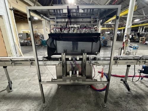 Accutek #AVF-10, Bottle Liquid Filling Line, 10-Head, 100 bottles/min., 42" diameter Feed Table, 15" - Image 8