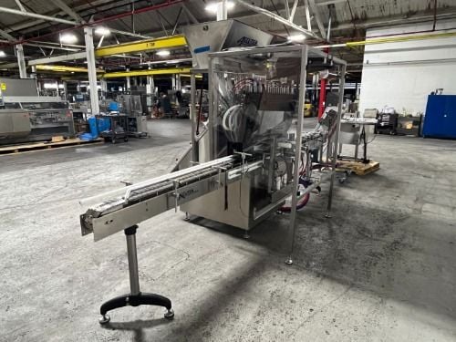 Accutek #AVF-10, Bottle Liquid Filling Line, 10-Head, 100 bottles/min., 42" diameter Feed Table, 15" - Image 10