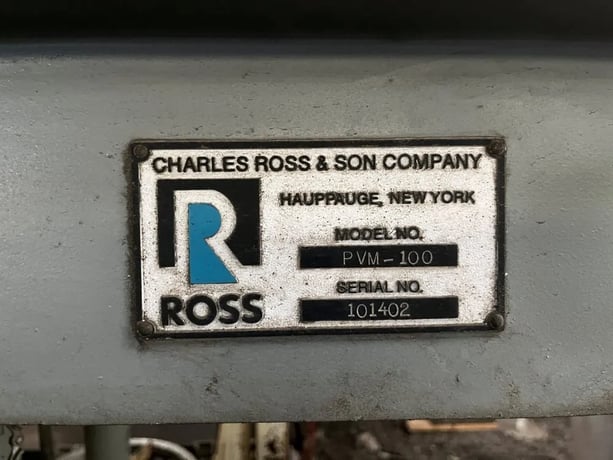 Ross #PVM-100, Triple Motion Vacuum Mixer, Stainless Steel, 100 gallon, 1.5" max width, 10" Feed length - Image 6