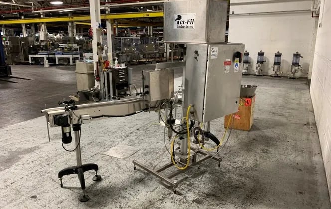 Per-Fil #Micro-SCW, loss in weight powder fill, 1-Head, 10-15 CPM, 96" L Bottle Conveyor, 120 V, 2012 - Image 4