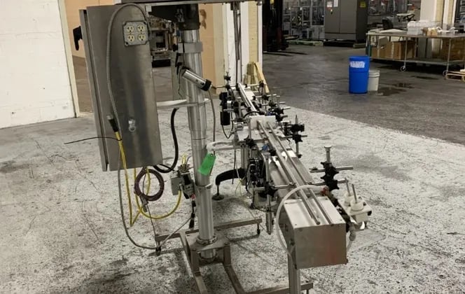 Per-Fil #Micro-SCW, loss in weight powder fill, 1-Head, 10-15 CPM, 96" L Bottle Conveyor, 120 V, 2012 - Image 5