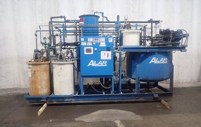 Alar #Flex-O-Star-200, Batch Dewatering Filter System, 3.1 sq.ft. Filter Area, 12" diameter x 12" Face Drum - Image 1