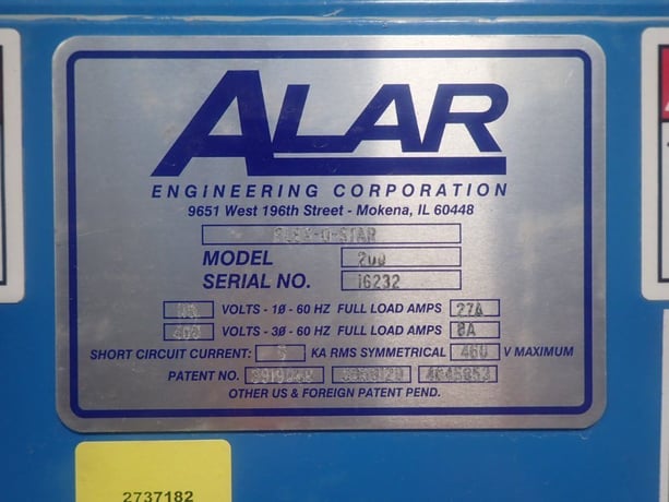 Alar #Flex-O-Star-200, Batch Dewatering Filter System, 3.1 sq.ft. Filter Area, 12" diameter x 12" Face Drum - Image 4