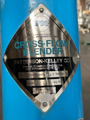 2 cu.ft. Pattersonkelley, Crossflow Twin Shell Blender, Stainless Steel, 243 lb./cu.ft. Material Density, 6" - Image 3