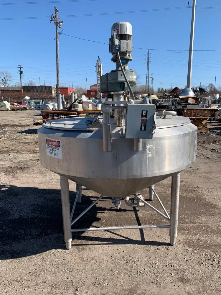 300 gallon APV Crepaco, Stainless Steel Kettle, 64" diameter x 14" straight side, 75 psi @ 350 F Jacket, 3 - Image 4