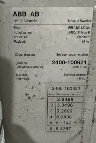 ABB Robots, 2 #IRB-2400/16, 1 #IRB-1600-10/1.45, IRC5 controls, 2015, AS IS (Lot of 3) - Image 3