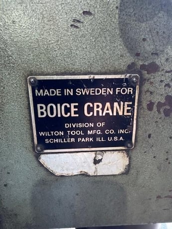 10" Boice Crane Wilton #20600, Drill Press, 8 speed 120-1640 RPM, 17.25" x 21" table, w/ t-slot, Jacobs drill - Image 6