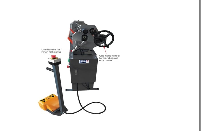 50" x 1/16" GMC #PSR-5016N-1ph, 4 roll plate bender, 1.5 HP, 220 V., 1 phase, 3" roll, 16.75 FPM, 1" roll - Image 2