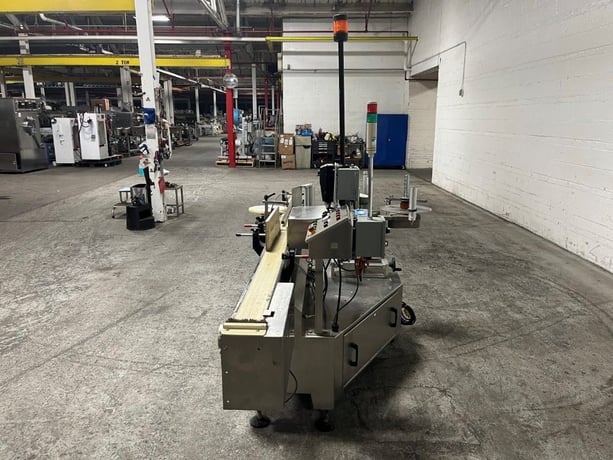 Labelstar #LS4000DX, Wrap-Around Labeler, Single-Head w/Feed Conveyor & Timing Wheel, 1/8 HP, 250 RPM, 130 V - Image 4