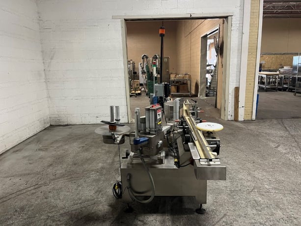 Labelstar #LS4000DX, Wrap-Around Labeler, Single-Head w/Feed Conveyor & Timing Wheel, 1/8 HP, 250 RPM, 130 V - Image 6