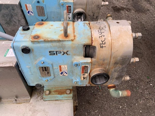 90 GPM, Waukesha #060U2, Rotary Lobe Pump, 2.5" Inlet/outlet, 7.5 HP, 230/460 V Motor, 2014 - Image 4