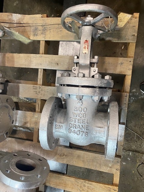 4" Crane #Class-400, steel manual ball valves, 1990, lot of 3 - Image 5