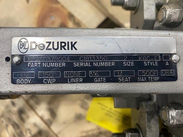 2" Dezurik #KGC-ES, manual slide gate valves, unused, new, lot of 3 - Image 2