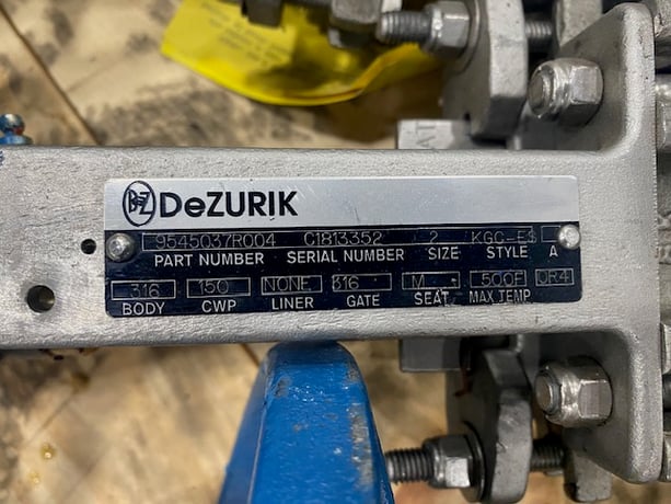 2" Dezurik #KGC-ES, manual slide gate valves, unused, new, lot of 3 - Image 4