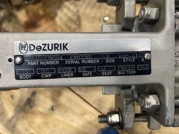 2" Dezurik #KGC-ES, manual slide gate valves, unused, new, lot of 3 - Image 6