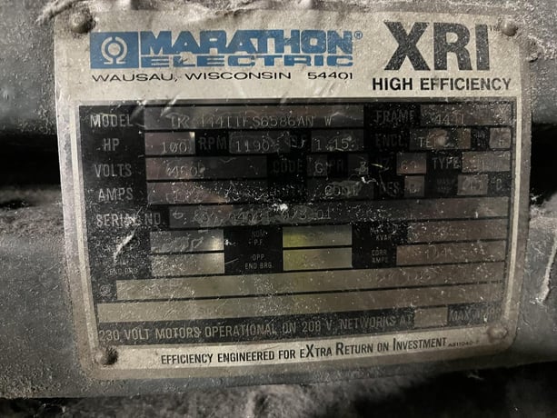 Jordan refiner with 100 HP Marathon motor (2 available) - Image 2