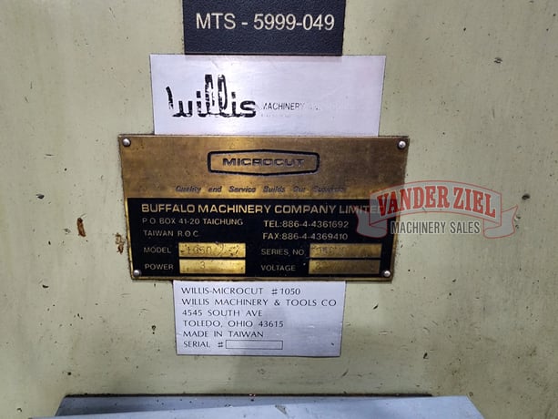 Willis #1050, vertical knee mill - Image 6