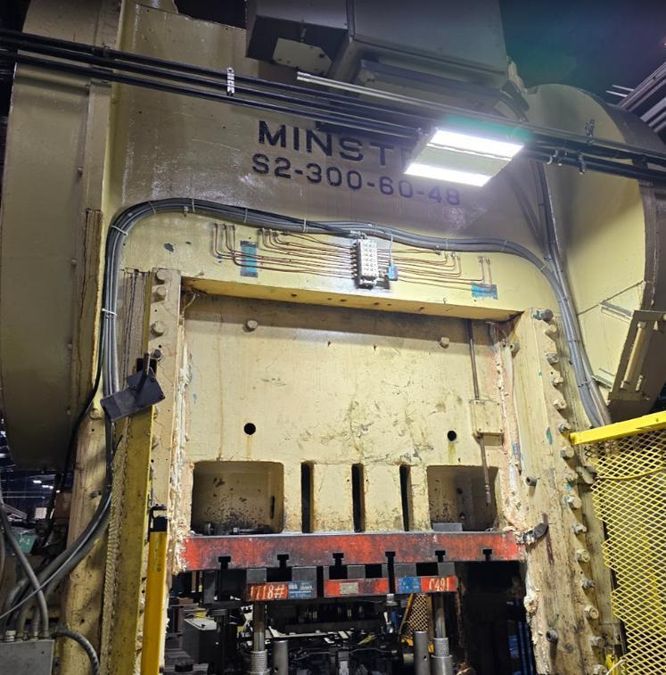 300 Ton, Minster #S2-300, straight side press, 6" stroke, 22.5" Shut Height, 50 SPM, 14" adjustment - Image 1