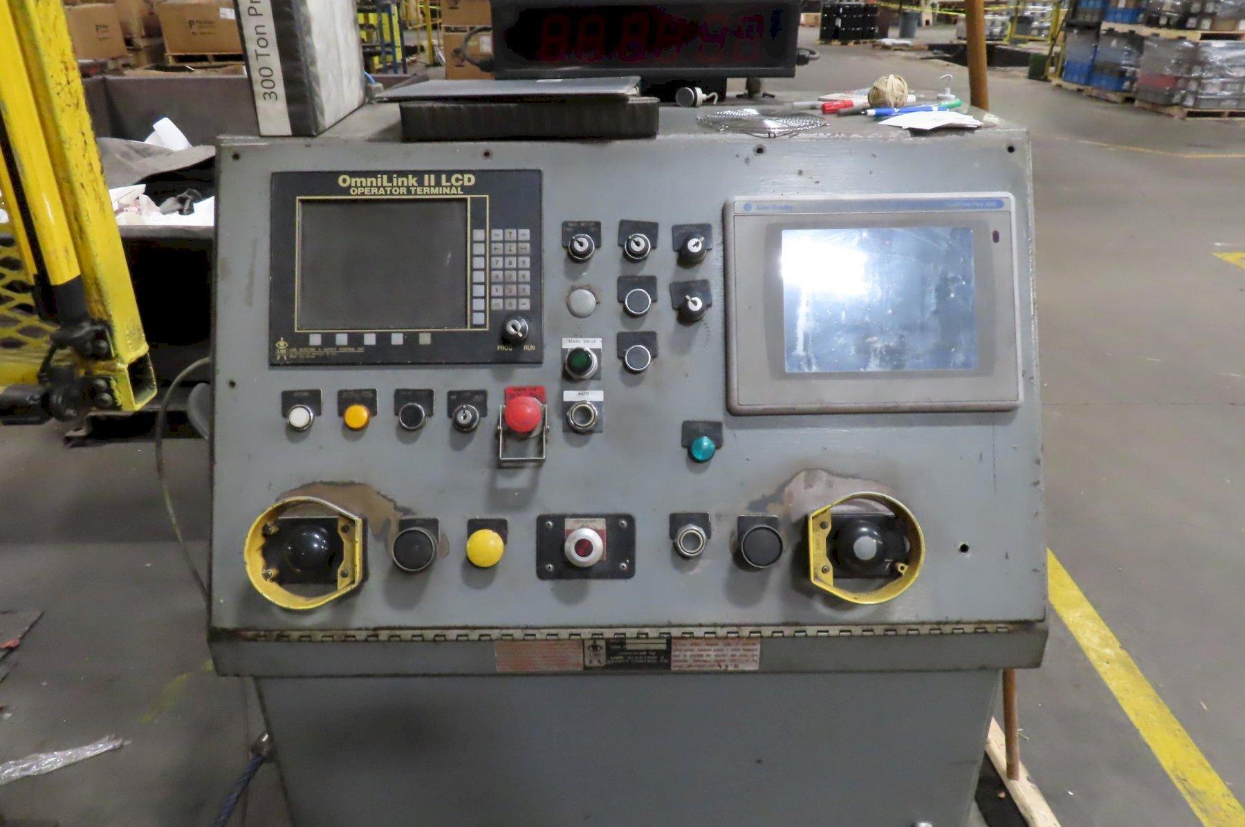 300 Ton, Minster #S2-300, straight side press, 6" stroke, 22.5" Shut Height, 50 SPM, 14" adjustment - Image 3