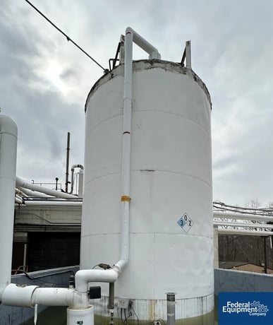 11000 gallon Stainless Steel Tank, 126" diameter x 216" straight side, cone top, flat bottom - Image 3