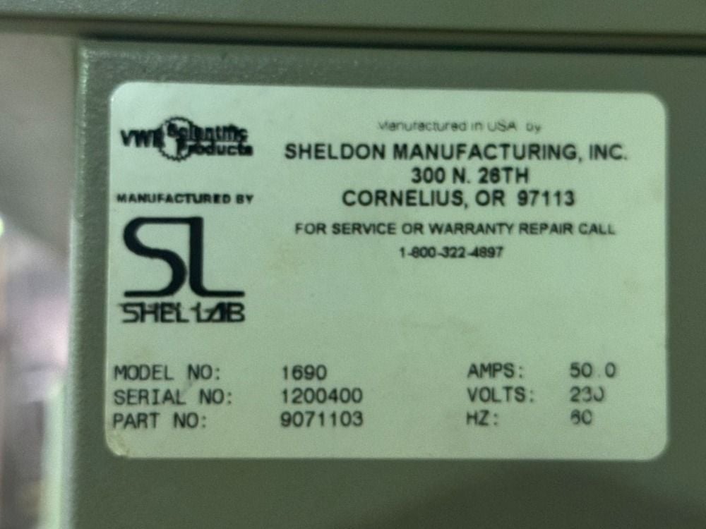 Sheldon Mfg. #1690, Incubator, 50 Amps, 230 V - Image 2
