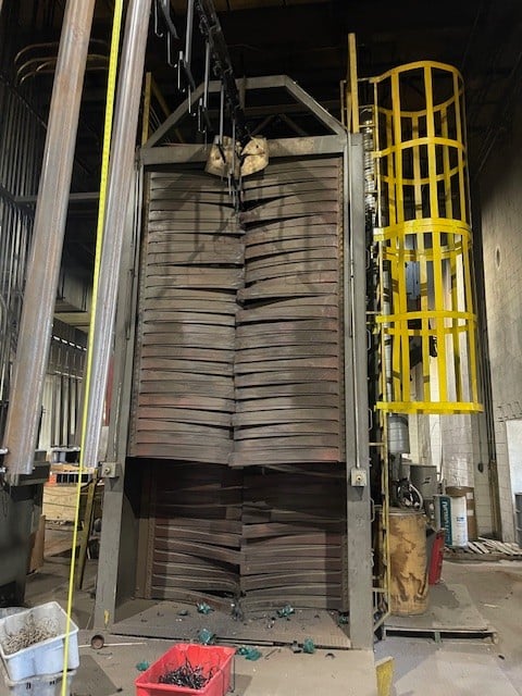 Wheelabrator shot blast machine w/ dust collector for sale - Image 5