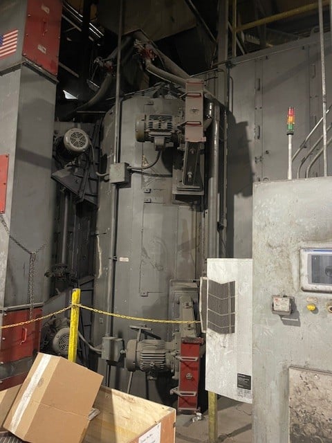 Wheelabrator shot blast machine w/ dust collector for sale - Image 8