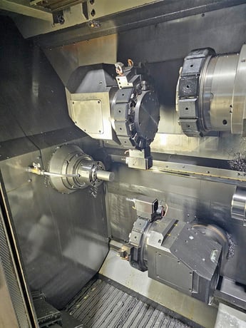 Index #C200, cnc lathe, 65" mm bar, 5k RPM, C200-4D Control, conveyors, chiller, filter, 2008 - Image 2