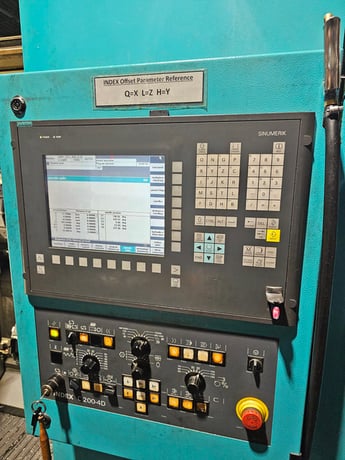 Index #C200, cnc lathe, 65" mm bar, 5k RPM, C200-4D Control, conveyors, chiller, filter, 2008 - Image 4