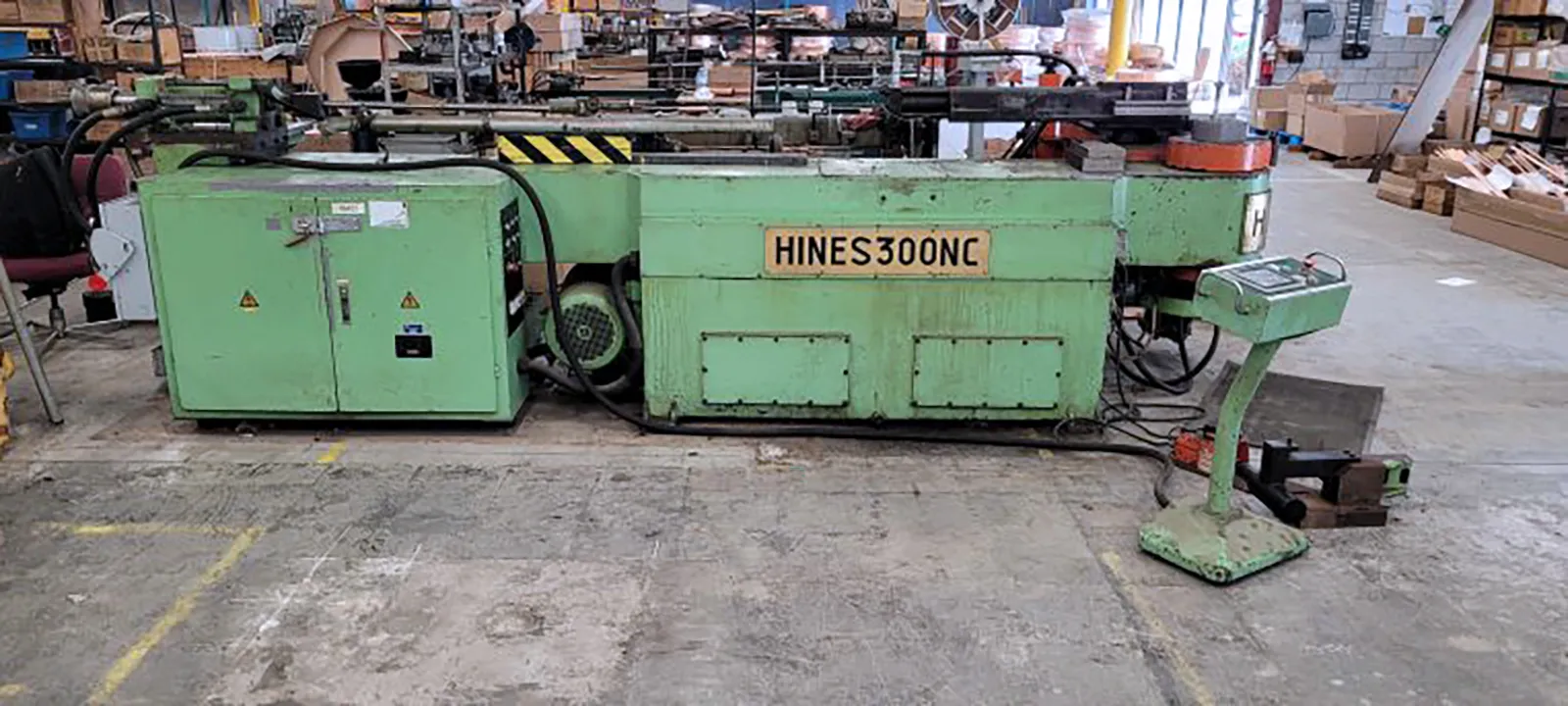 4" Hines #300NC, tube bender, Toch Screen Control, foot pedal, 2000 - Image 1
