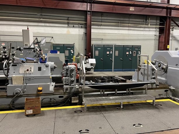 50" x 192" Waldrich Siegen #VS-II-B35x5000, roll grinder, 7-70 RPM, 31.5" x 3.15" x 12" grind wheel, Allen - Image 2