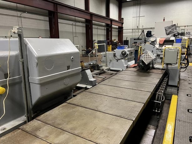 50" x 192" Waldrich Siegen #VS-II-B35x5000, roll grinder, 7-70 RPM, 31.5" x 3.15" x 12" grind wheel, Allen - Image 3