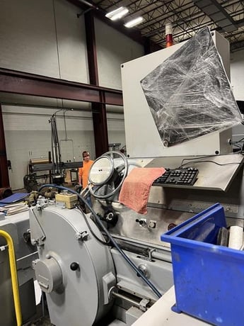 50" x 192" Waldrich Siegen #VS-II-B35x5000, roll grinder, 7-70 RPM, 31.5" x 3.15" x 12" grind wheel, Allen - Image 5
