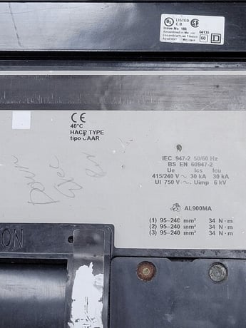 450 Amps, Square D, MA36450, 600 Volts, AS IS - Image 4